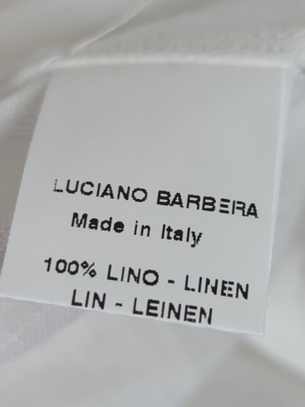 Luciano Barbera Linen Shirt Men's XL White Long Sleeve Lightweight Button Up - Picture 4 of 7